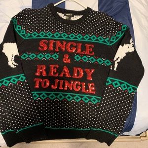 “Single and Ready to Jingle” Ugly Sweater - Large